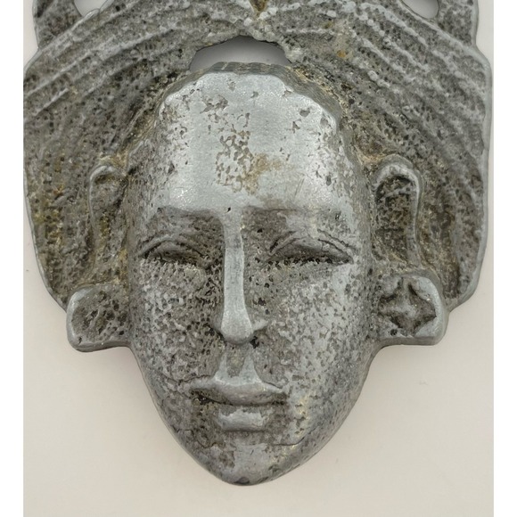 Art Nouveau Maiden Mask Cast Metal Furniture Mount Figural Architectural Salvage - Picture 4 of 11